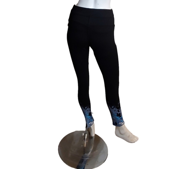 NYGARD PRINTED FLORAL LUXE SLIMS WOMEN'S LEGGINGS SIZE SMALL (6_8) - Picture 2 of 5